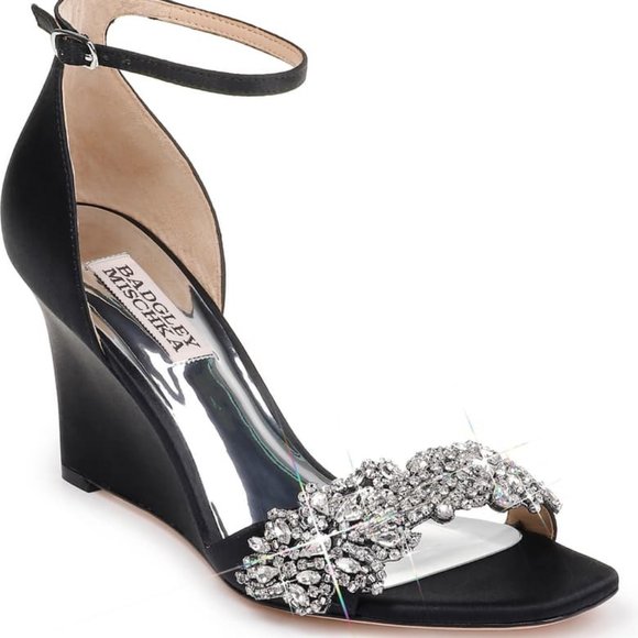 Badgley Mischka Shoes - Badgley Mischka Aliyah Embellished Wedges NWT